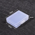 Transparent PP plastic storage box with flip lid, dimensions 55x42x16mm for small parts - Square Box Style 8