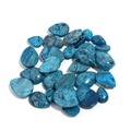 Polished teardrop blue chrysocolla semi-precious stone beads for DIY jewelry making - Blue Agate 10x14 (T20141)