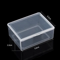 Clear PP plastic storage box with lid measuring 5.6x4.3x2.2cm for small items - Square Box Style 4
