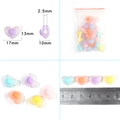 Transparente Herz-Acrylperlen in Pastellfarben mit 2,5mm Loch für DIY-Schmuck - Mattiertes Herz