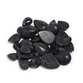 Teardrop shape natural stone cabochons with black base and white web patterns for DIY jewelry - Black Spider Turquoise 10x14 (T20141)