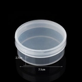 Clear circular PP plastic storage box with lid, size 7.1cm diameter and 2.7cm height - Round Box Style 3
