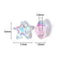 Irisierende 16mm Acryl-Sternperle für DIY-Schmuck mit mehrfarbigem Schimmer-Effekt - Bunt galvaniaster Stern #1