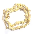Natural irregular yellow stone necklace with adjustable gold-plated lobster clasp - Yellow Turquoise