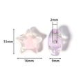 Irisierende rosa Sternperlen aus Acryl 15x16mm für DIY Schmuck und Armbänder - Bunt galvaniaster Stern #3