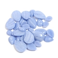 Polished blue lace agate teardrop cabochon with elegant white water ripple patterns - Purple Agate 10x14 (T20141)