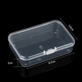 Transparent PP plastic storage box 8.7x5.9x2cm with secure lid and model EKB-20S - Square Box Style 3