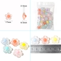 Matte Acryl-Blumenperlen in Pastellfarben für DIY-Schmuckherstellung, 17 mm Größe - Matte Blume