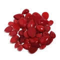 Polished red carnelian teardrop cabochons for DIY jewelry making and craft projects - Red Jade 10x14 (T20141)