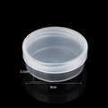 Transparent circular PP storage box with lid measuring 9cm diameter and 3.5cm height - Round Box Style 2