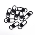 Lot de dix fermoirs mousquetons noirs pivotants pour bijoux DIY et porte-clés artisanaux - Fermoir mousqueton / 10 Pièces/Paquet / Noir