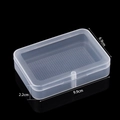Transparent PP plastic storage box with snap lid, 9.9x6.9x2.2cm small organizer case - Square Box Style 2
