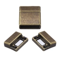 Antique bronze magnetic clasp for flat leather cords and jewelry making accessories - Hole 3*6mm / Bronze