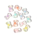 Pastellfarbene Acryl-Schleifenperlen mit Aurora-Effekt und buntem Herz für DIY-Schmuck - Bunt galvanisierter Schmetterling