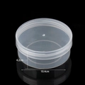 Translucent circular PP plastic storage box with 10.4cm diameter and screw cap - Round Box Style 1