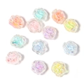 Rosafarbene Acryl-Rosenperlen mit Aurora-Finish für DIY-Schmuck in Pastelltönen - Bunt galvanisierte Blume #1