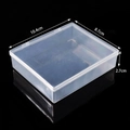 Transparent PP plastic storage box with flip lid, dimensions 10.4x8.7x2.7 cm - Square Box Style 1