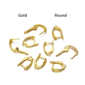 Crochets de boucles d'oreilles ronds dorés polis pour création de bijoux DIY - 11*18mm / Or