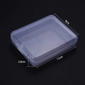 Transparent PP plastic storage box 11x9x2.8cm with snap lid for hardware and parts - Square Box Style 7