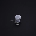 Transparent PP plastic storage jar with screw lid, size 2.8cm high and 2.6cm wide - Round Box Style 4