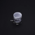 Clear cylindrical PP plastic storage box 4cm diameter small jar for hardware or cosmetics - Round Box Style 5