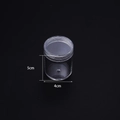 Transparent PP plastic round storage container with screw lid, 4cm x 5cm size - Round Box Style 6