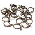 Détail de dormeuses pour boucles d'oreilles en bronze antique pour bijoux DIY - 13*11mm / Bronze
