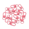 Rosafarbener Karabinerverschluss aus Legierung mit 360-Grad-Wirbelring für DIY-Schmuck - Karabinerverschluss / 10 Stück pro Packung / Rosa