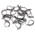 Détail de crochets d'oreilles dormeuses gunmetal pour bijoux faits main - 13*11mm / Noir Fusil