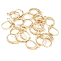 Gros plan de crochets de boucles d'oreilles dormeuses dorés pour création de bijoux DIY - 13*11mm / Or KC