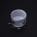 Transparent round PP plastic jar with screw lid, 6cm height and 3.3cm diameter for storage - Round Box Style 9