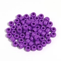 Perles poney en acrylique violet avec de grands trous pour bijoux et loisirs créatifs - Violet