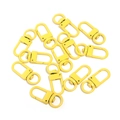 Set mit leuchtend gelben Karabinerverschlüssen aus Metall für DIY-Schlüsselanhänger - Karabinerverschluss / 10 Stück pro Packung / Gelb