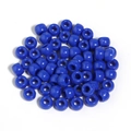 Perles poney en acrylique bleu foncé 9x6mm à grands trous pour bijoux DIY - Bleu saphir