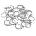 Silver leverback earring hooks for DIY jewelry making stacked on white background - 13*11mm / White K/Silver