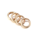 Vierer-Set vergoldete Legierung Rundfeder O-Ringe für DIY Taschen und Schlüsselanhänger - 18mm Durchmesser 3.5mm Dicke / Gold