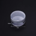 Clear circular PP plastic storage box with lid, size 7cm diameter and 3.6cm height - Round Box Style 11