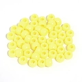 Perles poney en acrylique jaune citron avec grands trous pour création bijoux - 200 Pièces/Paquet (9x6mm) / Jaune