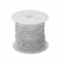 1.5mm silver copper satellite chain roll for DIY jewelry making and crafting projects - Curb Chain / Silver