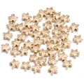 Macro shot of gold-plated starfish spacer beads for DIY jewelry making accessories - 9*3.5mm Hole 2mm / Gold Starfish