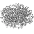 Dettaglio di coprinodi in metallo argentato per componenti di gioielleria fai-da-te - 4mm / Bianco K/Argento