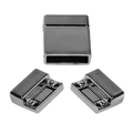 Flat gunmetal magnetic clasps for leather cords and jewelry making accessories - Gun Black