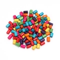 Colorful cylindrical maple wood beads for DIY jewelry making and handmade crafts - Cylindrical Barrel / 6X12mm (200 Pieces) / Colorful