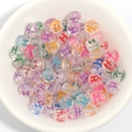 Transparent acrylic letter H beads in assorted colors for DIY bracelet making - 100 Pcs/Pack / Letter H