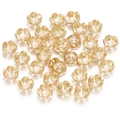 Golden flower-shaped bead caps with five-petal hollow design for DIY jewelry making - 13*6mm Hole 1.4mm / KC Gold