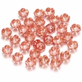 Rose gold flower petal bead caps for jewelry making with central hole design - 13*6mm Hole 1.4mm / Rose Gold