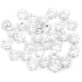 Clear acrylic flower petal bead caps for DIY jewelry making and bracelet accessories - 13*6mm Hole 1.4mm / Silver