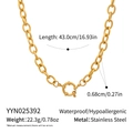 Detailed product parameters for a 18K gold plated stainless steel spring clasp chain - Cable Chain Style (YYN025392)