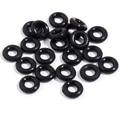 Black 6/7mm silicone spacer beads for jewelry making and DIY bracelet accessories - 6mm / Black