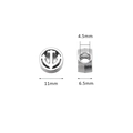Cuenta espaciadora de ancla de metal plateado para joyas DIY de 11 mm de diámetro - Disco de Ancla Redondo (2#)